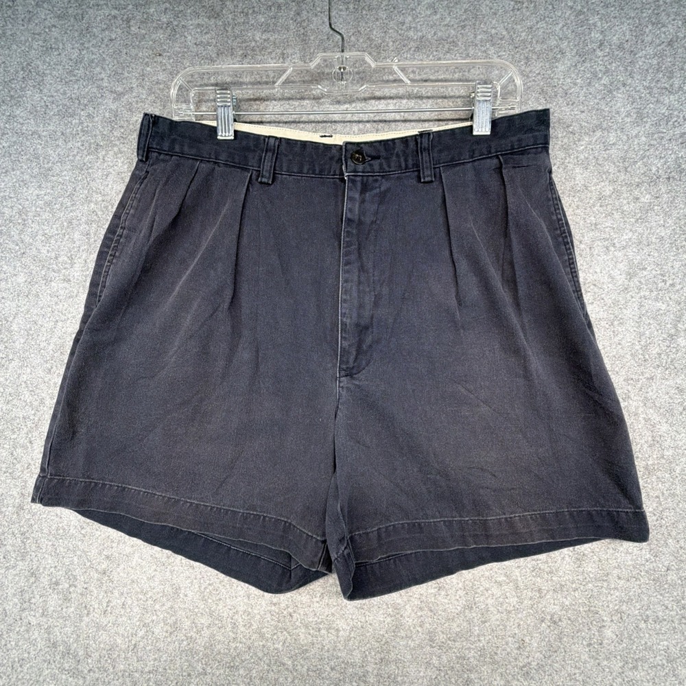 Vintage Polo Ralph Lauren Andrew Chino Shorts Men 34 Navy Blue Fade 32x5
